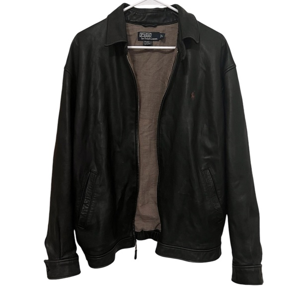Men’s Polo Ralph Lauren Leather Jacket - Picture 1 of 6